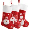 3pcs Christmas Stockings Red Gift Bags 211025