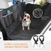 Bilstol täcker uppgraderat husdjursskydd, mer hållbart hundskydd med luftcirkulationsfönster, 600D Oxford-tyg 2 bälten och st