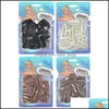 Hair Extension Clips Accessories & Tools Products Blister Weave Toupee Wig Metal Clip Bb Color Card 6 Teeth Snap-Comb Styling 32Mm 4 Hat Fix