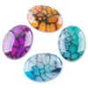 Wojiaer Dragon Agates Gemstone Oval Cabochon Cab Beads No Hole 30x40mm Eardrop Jewelry Making AccessoriesBu809