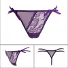 taille en dentelle multicouche Fleur voir à travers les G-Strings culottes à nœud papillon slips T Back Thongs sous-vêtements bikini sexy lingerie pour femmes minces