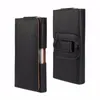 Beltklipp holster pu universella telefonfodral för iPhone Samsung Huawei Moto LG läderpåse midjepaket väska flip mobilfodral