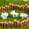 Mignon Adorable Vache Animal Poupée Ornement Miniature Figurines Accessoire Terrarium Plante Succulente Pot Matériel DIY Fée Jardin Décoration DH8470