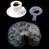 Modèle de pulvérisation de mousse de café, pochoirs Barista, outil de décoration, moule fantaisie en plastique 12 pièces/ensemble, modèle de fleur d'impression de café RRE11749