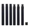 120 x 10ml Frosted Black Mist Sprayer Bottle Atomizer 10cc Slim Long Matte Perfume Bottles SN2919