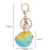 Acrylique arc-en-ciel perle coquille porte-clés pour femmes cadeau pendentif sac ornement bijoux d'été