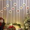 Christmas LED Lights Decoration Room Garlands Year Santa Claus Accessories 211104