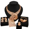 Örhängen Halsband Ankomst Brand italiensk guld Utsökt Stora Set Fashion Dubai Smycken Sets
