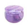 Tomt Tinplate Candle Jars Box Round Drum Your Eyelash Iron Case Anpassad vaxförpackning Candy Presentbehållare Creative W0278