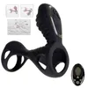 NXYCockrings G-Spot cock Rings super potente cockring con telecomando con due motori Maschio più duraturo Vibrazione vibrante 1124