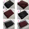 Créateur de mode Caviar en cuir véritable portefeuille femme noir portefeuille court porte-cartes sacs à fermeture éclair femme pochette petit sac à monnaie avec boîte bordeaux