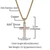 Naszyjniki wisiorek Hiphop Square Cyrkon Krzyż Naszyjnik Unisex Para Biżuteria