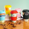 Mugs 500ml Eco-Friendly Bamboo Fibre Coffee Mug Cup With Lid Portable Outdoor Travel Drinking Reusable Tea Water Juice