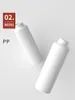 15 ml 30 ml 50 ml verpakkingflessen zuivere witte cilindrische zilveren rand cosmetische containers plastic emulsie airless pomp