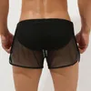 Underpants 2021 Summer Mesh Men Underwear Needless Transparent Boxer Shorts Ultra Dunne Sheer Breathing Comfortable Boxers