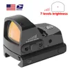 Red Dot Scope Collimator Reflex Sights Пистолетный прицел IPX6 Водонепроницаемый Fit 21 мм Пикатинни 17 19 9 мм AR15 M4 AK