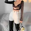 Mode Femmes Vêtements Taille haute Veste en cuir PU pleine longueur Pantalon blanc et noir Pantalon femme WP00401L 210421