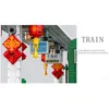 Çin Taşımacılık Shanghai İstasyonu Demiryolu Yeşil Tren Kitleri Modeli Yolcu Yapı Taşları Oyuncak Çocuklar için