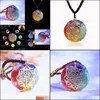 Wisiorek Naszyjniki Wisiorki Biżuteria Orgone Energia Naszyjnik Rainbow Drop Spiritual Crystal Healing 7 Chakra Kamienny Promieniowanie Reiki 210323 Del