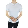 Sommar Casual Slim T-shirt Män Kortärmad O-Neck Tops Tees Solid Färger Bottom T Shirts Bomull Male Kläder Soft Comfort 210527