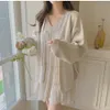 Plus storlek blommig utskrift sommar klänning kväll lång vintage es oversize ärm beach kvinnor robe vestido prom 210423