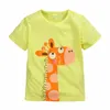 Girafe Filles Vêtements Ensembles D'été T-Shirts Cavaliers Pantalon Costume Mode Enfants Pyjamas Bébé Fille Robes 210413