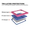 Tablet PC Case Purple Tassen met riemen Siliconen 3 Laag Penhouder Fixing voor iPad Air4 10.9 9.7 Pro 10.2 11 Mini 1 2 Samsung Tab A8.4 T307 A7 10.5 T505