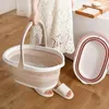 Buckets Folding Bucket Household Mop Large Rectangular Water Storage Plastic Laundry Portable Pet Bath