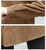 Woman Jacket Jackets for Women 3XL 4XL Plus Size Long Sleeve Jacket Coat Women Turn Down Collar Corduroy Long Jacket Women E110 210602