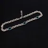 Collana con bracciale a catena smaltata di lusso Set di collane con lettera firmata da donna Gioielli con braccialetti con sigillo in acciaio con confezione regalo