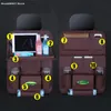 Car Organizer Pu Leather Pad Bag Seat Back Tray Travel Storage Foldable Dining Table For Captur 2022