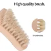 Qualité petites brosses pied ongles brosse lotus bois outils de nettoyage spa massage RH1367