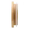 Бамбуковая крышка крышка 70 мм 88 мм многоразовая бамбука банка бамбука с соломенной отверстием и силиконовым уплотнением FY5015 T0429