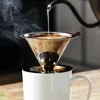 Wiederverwendbare Mesh-Kaffeetropfer Edelstahlfilter Trichterhalter Filter für Pour Over Maker 210423