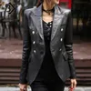 Mode Frauen Frühling Herbst Schwarz Faux Leder Jacken Tasten Grundlegende Mantel Umlegekragen Biker Jacke C9D206M 211109