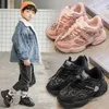 2020 Autumn Children Leather Shoes Boys Girls Sport Breathable Infant Sneakers Soft Bottom Casual Kids Running X0703
