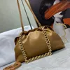 Bags Bag Chain Clutch Cloud Shape Handbag Soft Sheepskin Leather Crossbody Bird Metal Badge Detchable Three Shoulder Strap