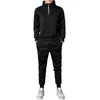 Tracksuit Homens Casual Hoodie Sólido Mens Mens Primavera Outono Novo-Chegado Homens 2 Peça Juntos Conjunto de Moda Coreana Oversize 5xL X0610