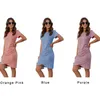 Fashion Dresses for Women Party O-neck Summer Arrival Casual Beach Mini Christmas Blue Vestidos Sexy Ladies Clothing 210625