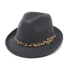 Chapeaux Fedora Vintage pour femmes et hommes, chapeau d'hiver Panama, haut de Jazz, Gangster Trilby en feutre Homburg, chapeau d'église