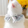 Cat Costume Pet Scarf Cat Lace Super Söt Salivhandduk