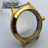 45mm gold plated case sapphire glass case fit ETA 6497 6498 Seagull ST36 movement