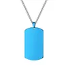 Pendant Necklaces Fashion Blue White Black Gold Military Card Necklace