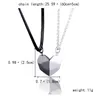 2022 new Minimalist Lovers Matching Friendship Heart Pendant Couple Magnetic Distance Faceted Pendants Necklace Jewelry