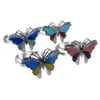 Mudando a cor temperatura sensor borboleta anel banda animal charme humor anéis crianças meninas moda jóias presente