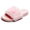 Fashion Women Furry Slippers Home non-slip Ladies Shoes Casual 's Fur Winter Warm Flat qq36 210625