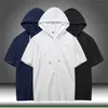 Homens de verão camiseta Casual Sólido Solto Capuz Tops Tees Camiseta Masculino Sportswear Hoodie Manga Curta Homens T-shirt roupas 220309