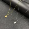 Pendant Necklaces 2021 Women's Irregular Letter Brand Necklace Fashion Stainless Steel Engraved Jewelry Wholesale