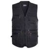 Plus Taille 6XL 7XL Denim Vest Veste pour hommes sans manches en coton Casual Gilet pour hommes Jean Manteau Slim Fit Veste Homme Cowboy Poches 211105