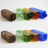 30 pcs 240ml Square Plastic Mist Spray Bottle 8oz Clear Blue Amber Green Perfum Atomiser Bottle For Refillable Travel